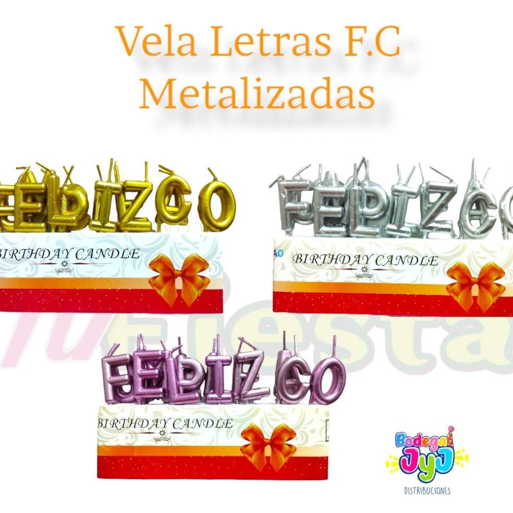 VELA LETRAS F.C METALIZADA
