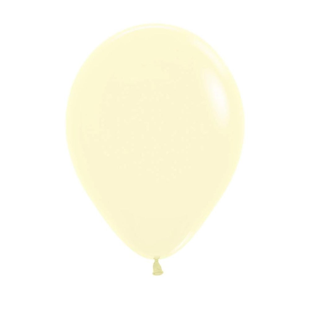 GLOBO AMARILLO PASTEL MATE SEMPERTEX R12 X12 UNIDADES