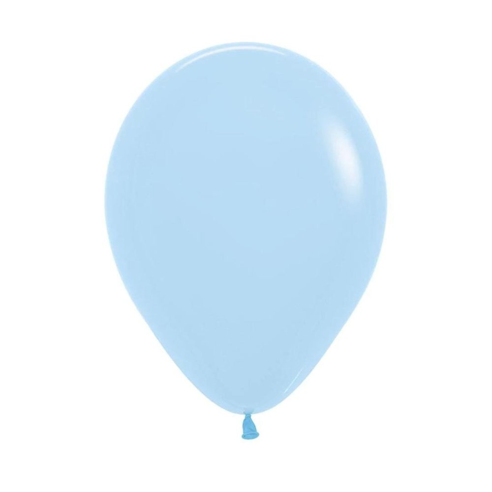 GLOBO AZUL PASTEL MATE SEMPERTEX R12 X12 UNIDADES