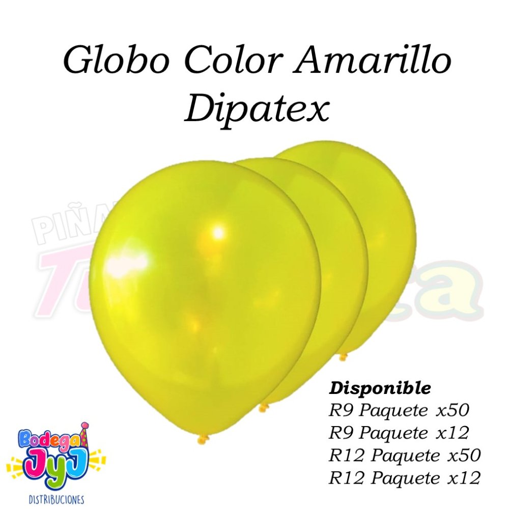 GLOBO AMARILLO DIPATEX R12 X12 UNIDADES