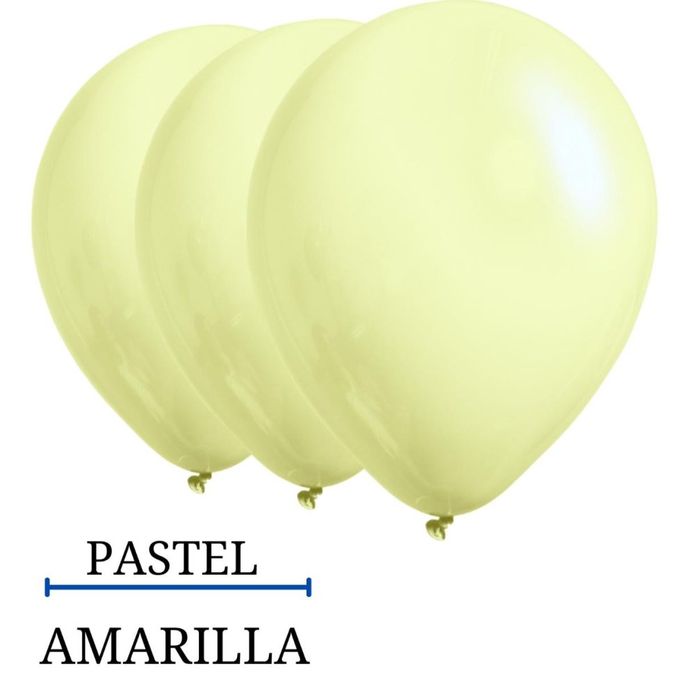GLOBO AMARILLO PASTEL DIPATEX R9 X50 UNIDADES