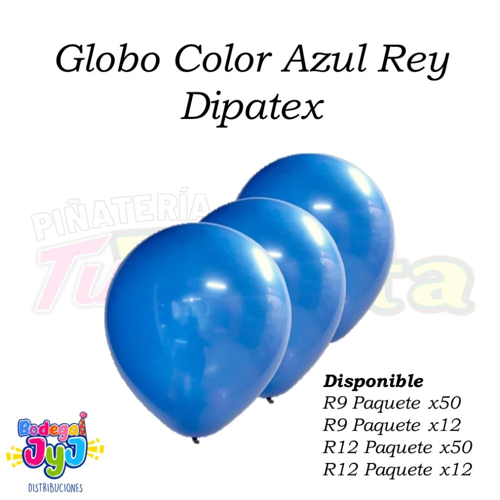 GLOBO AZUL REY DIPATEX R6 X20 UNIDADES