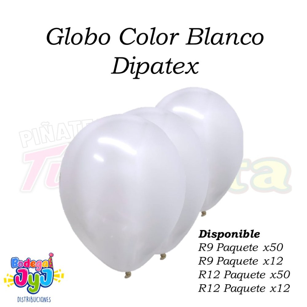 GLOBO BLANCO DIPATEX R9 X12 UNIDADES