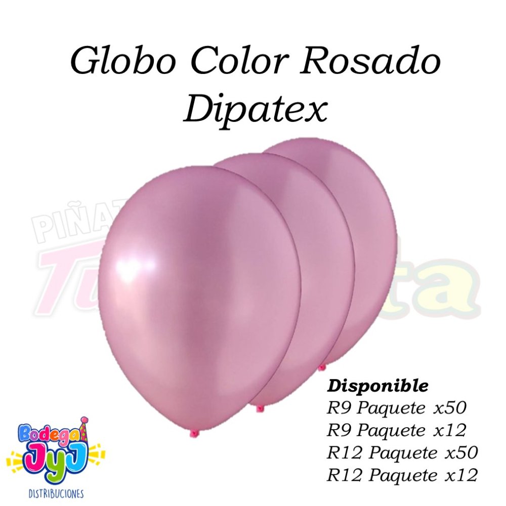 GLOBO ROSADO DIPATEX R12 X12 UNIDADES