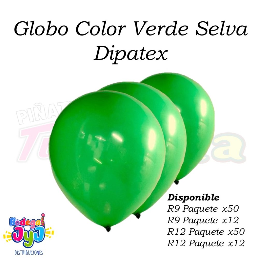 GLOBO VERDE SELVA DIPATEX R9 X12 UNIDADES