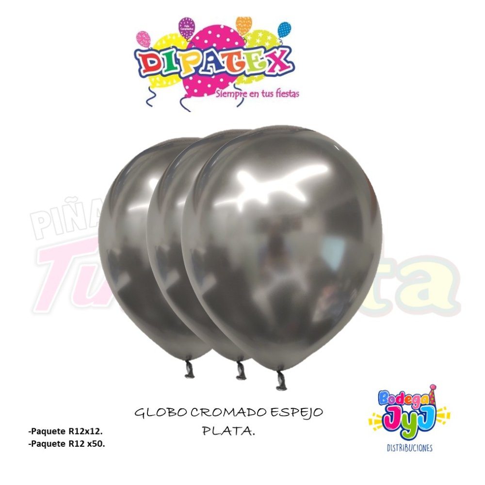GLOBO PLATA CROMADO ESPEJO DIPATEX R6 X50 UNIDADES