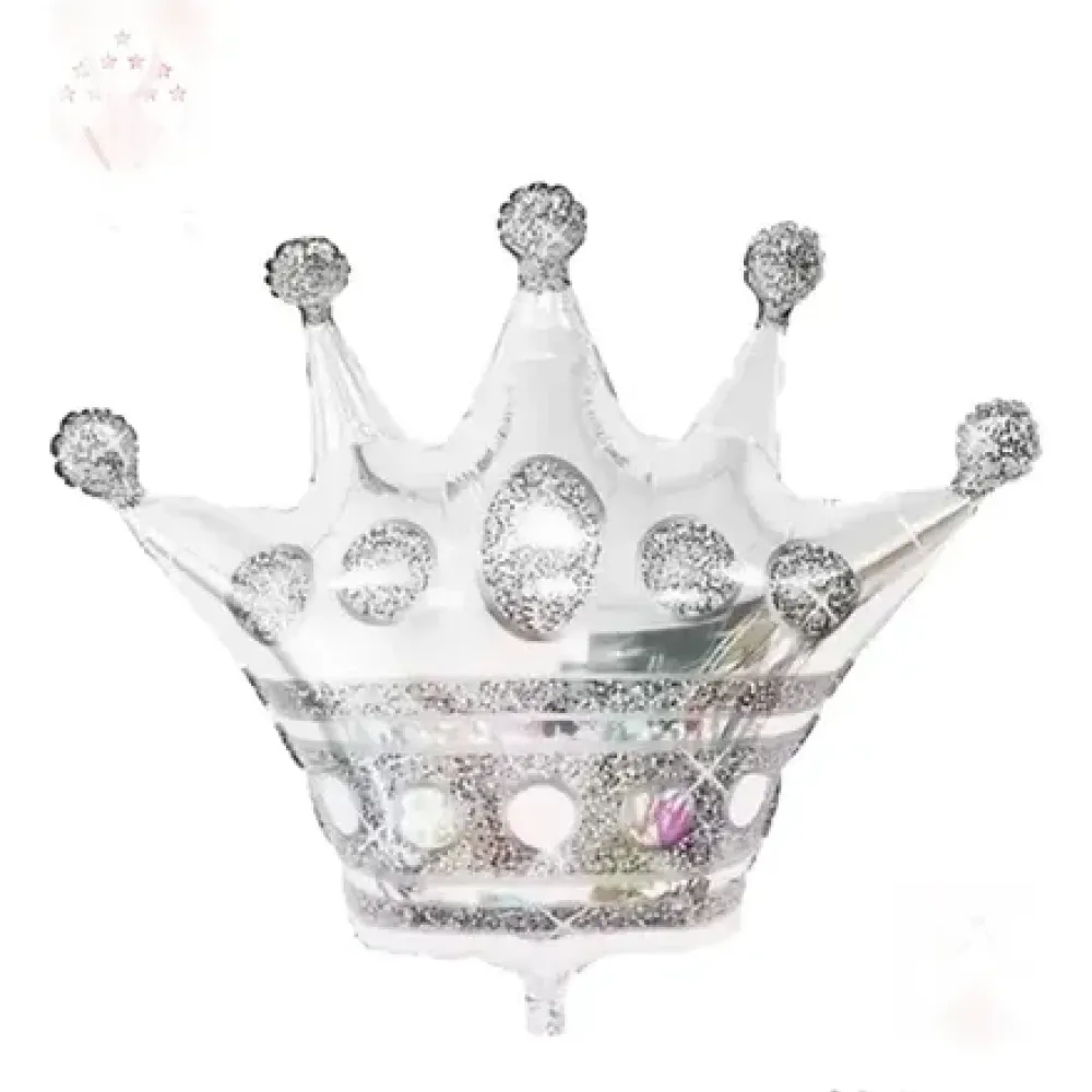 GLOBO METALIZADO CORONA 29PULAGDASPLATA