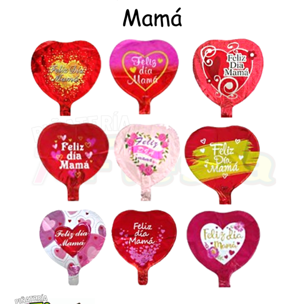 GLOBO METALIZADO MAMÁ 9 O 10 PULGADAS
