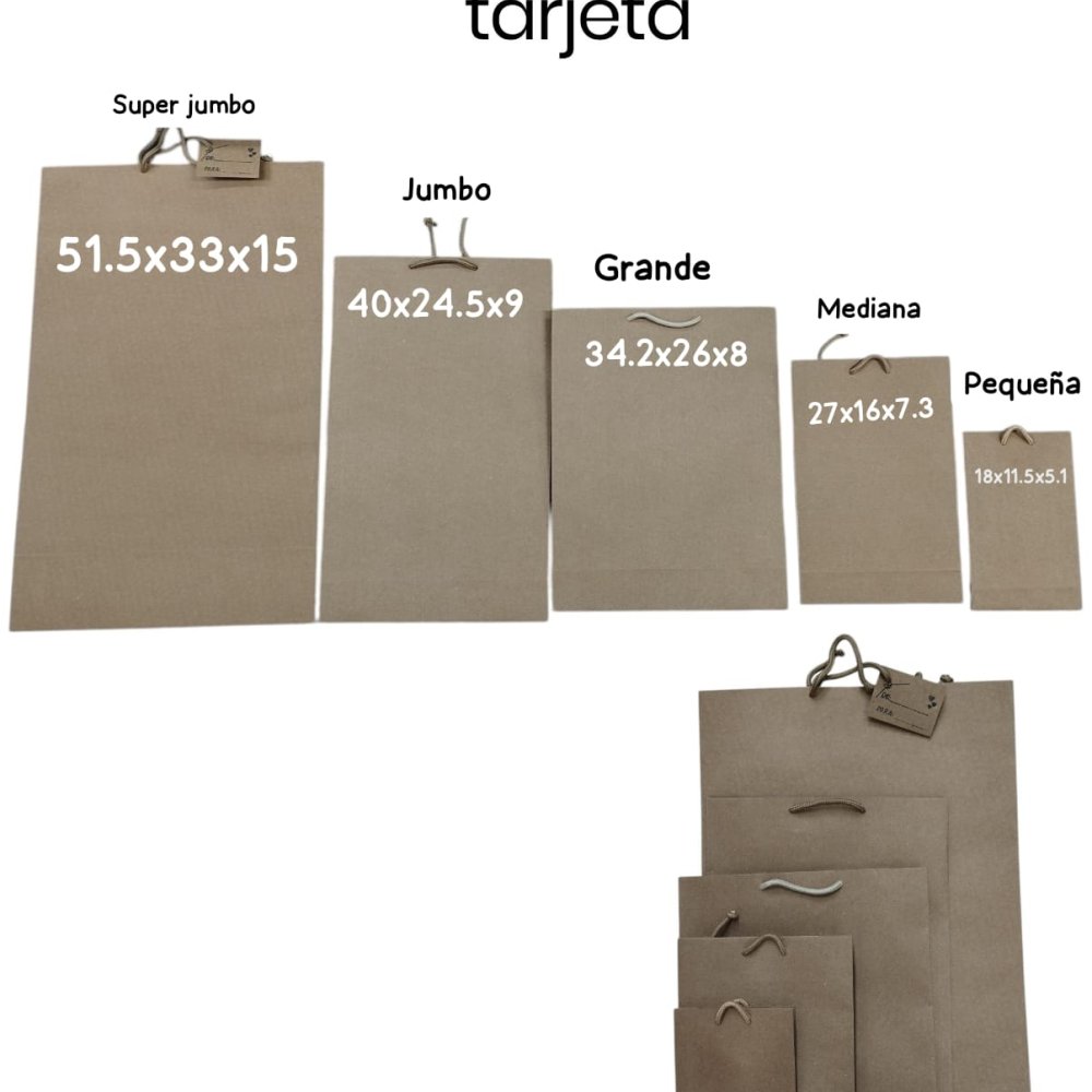 BOLSA REGALO KRAFT CON TARJETA DE PARA PEQUEÑA 