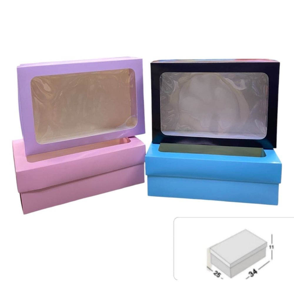 CAJA JUMBO COLORES PASTELES GRANDE CON VENTANA