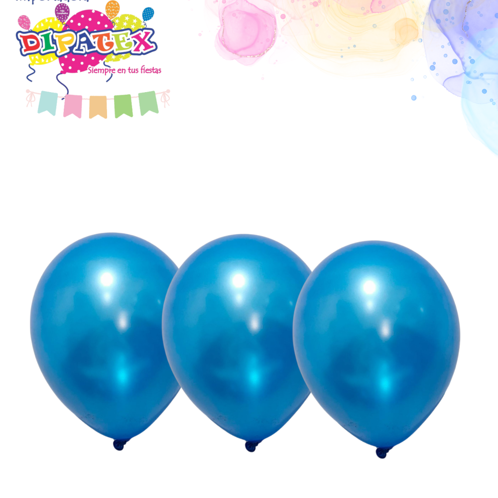 GLOBO AZUL REY SATINADO DIPATEX R12 X50 UNIDADES