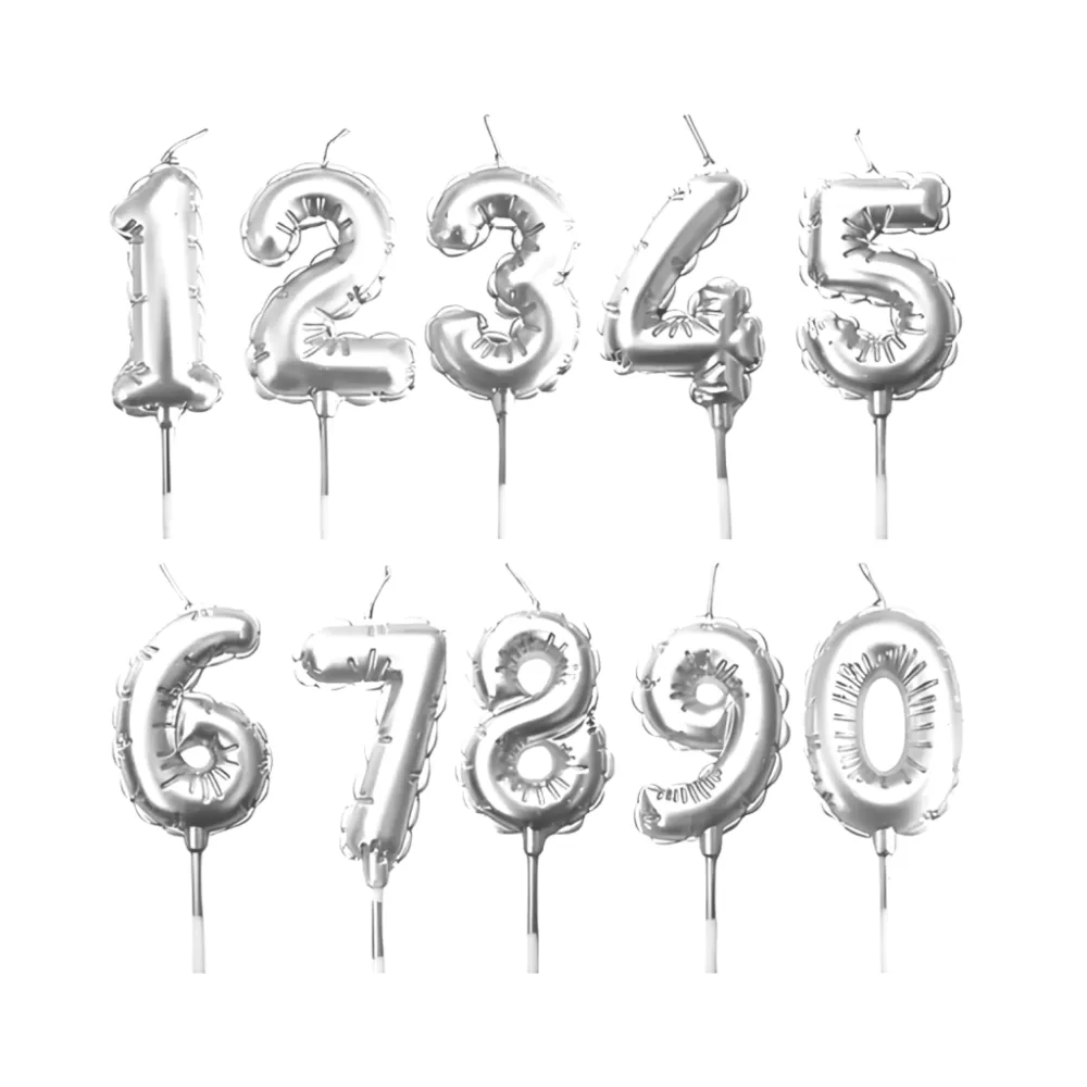 VELA NUMERO GLOBITO METALIZADA