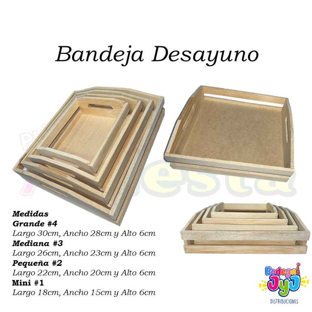 BANDEJA DE DESAYUNO MADERA #4