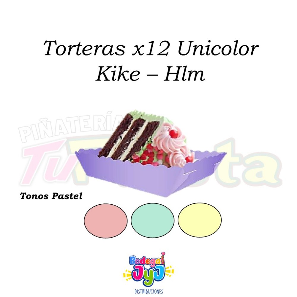 TORTERAS X12 UNICOLOR KIKE - HLM